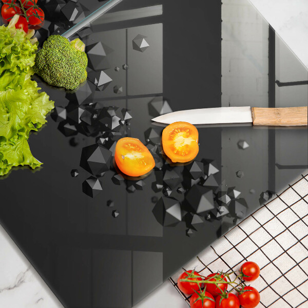 Skärbräda glas 3D-former abstrakt