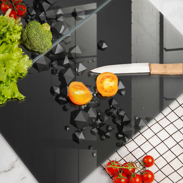 Skärbräda glas 3D-former abstrakt