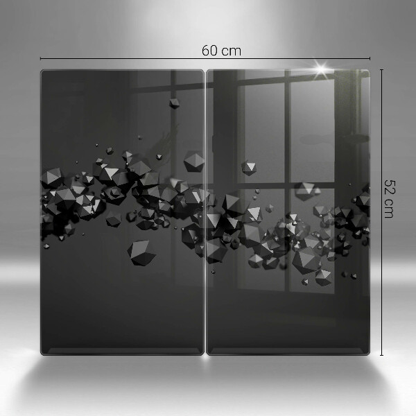 Skärbräda glas 3D-former abstrakt