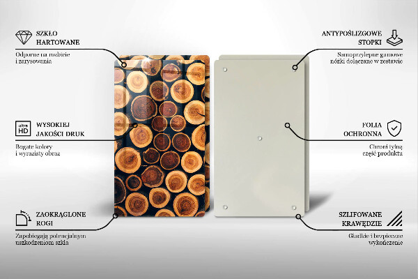 Skärbräda glas Trästubbar