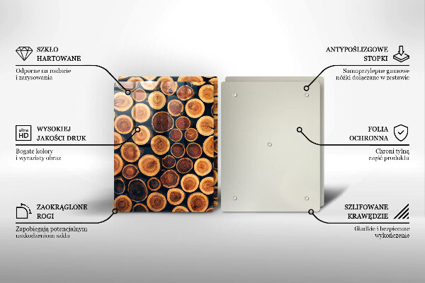 Skärbräda glas Trästubbar