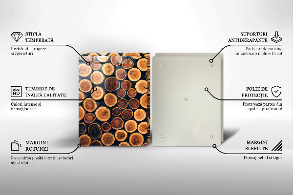 Skärbräda glas Trästubbar