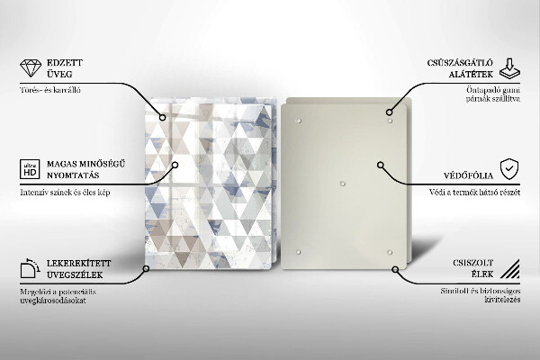 Skärbräda glas Triangelmönster