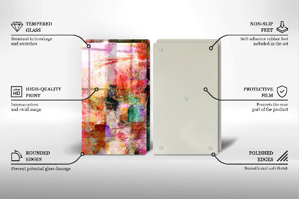 Skärbräda glas Måla abstraktion