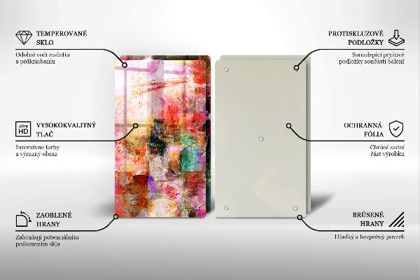 Skärbräda glas Måla abstraktion