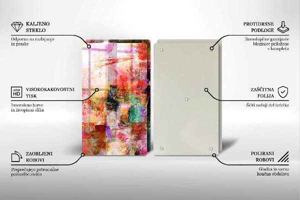 Skärbräda glas Måla abstraktion