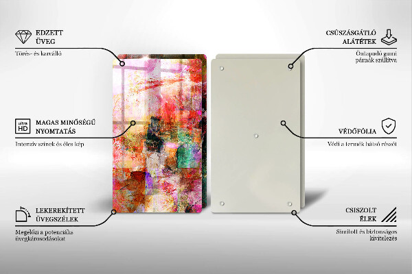 Skärbräda glas Måla abstraktion