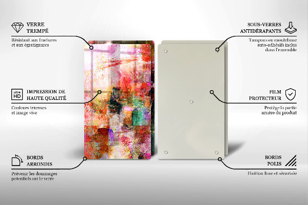 Skärbräda glas Måla abstraktion