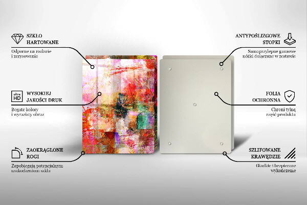 Skärbräda glas Måla abstraktion