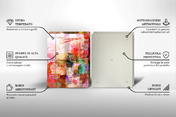 Skärbräda glas Måla abstraktion