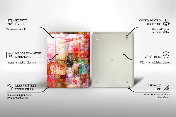 Skärbräda glas Måla abstraktion