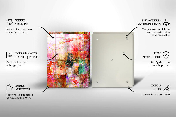 Skärbräda glas Måla abstraktion