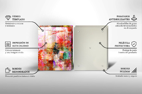 Skärbräda glas Måla abstraktion