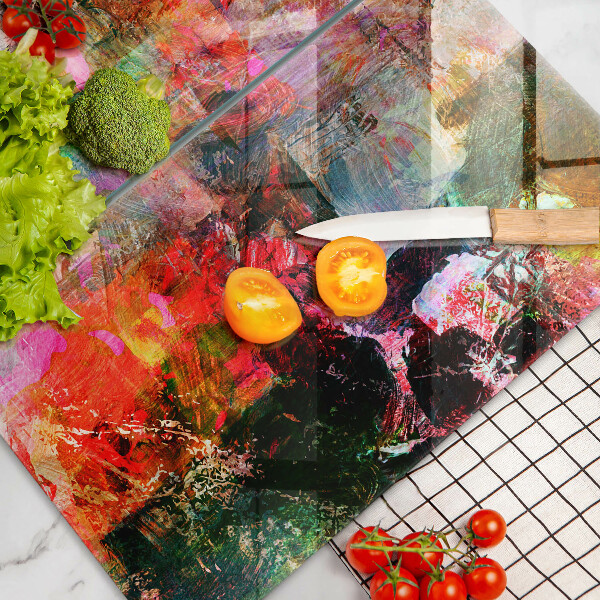 Skärbräda glas Måla abstraktion