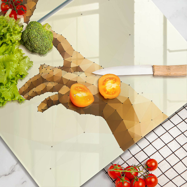 Skärbräda glas Skapandet av Adams händer