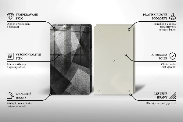 Skärbräda glas Geometrisk abstraktion