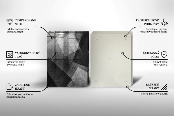 Skärbräda glas Geometrisk abstraktion