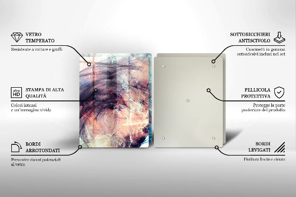 Skärbräda glas Målad abstraktion
