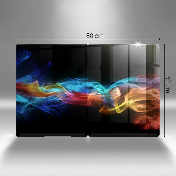 Skärbräda glas Färgad rök