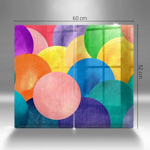 Skärbräda glas Färgade hjul