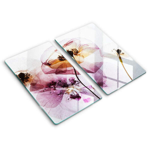 Skärbräda glas Fina blommor