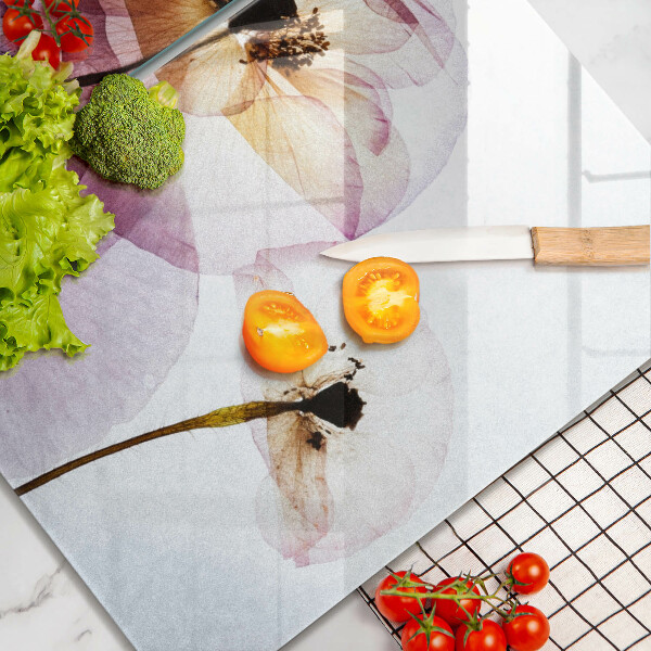 Skärbräda glas Fina blommor