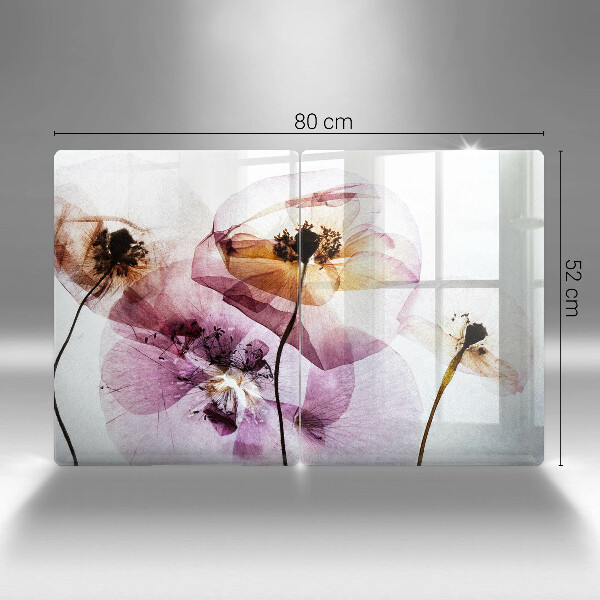 Skärbräda glas Fina blommor