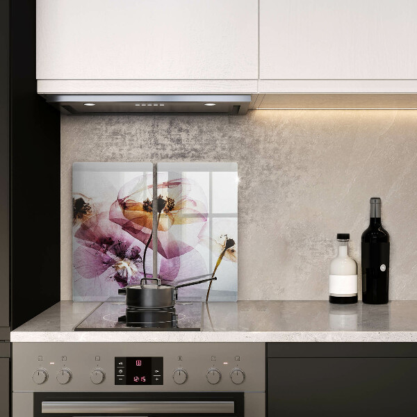 Skärbräda glas Fina blommor