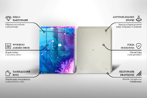 Skärbräda glas Abstraktion bläck