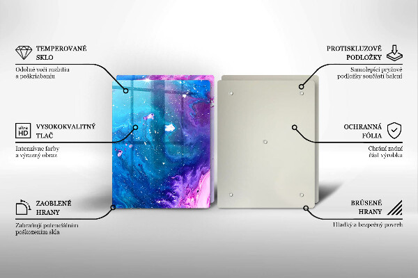 Skärbräda glas Abstraktion bläck