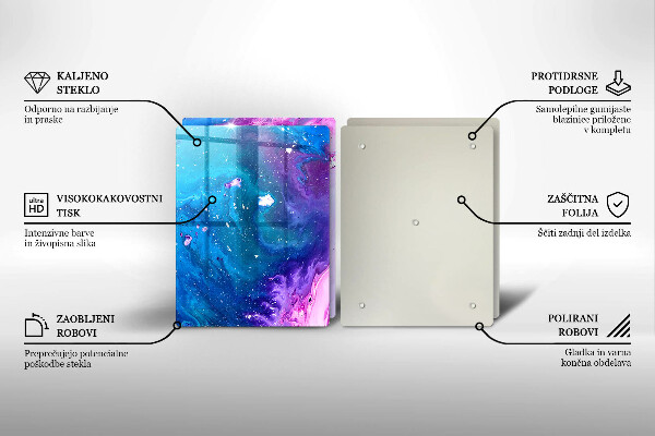 Skärbräda glas Abstraktion bläck