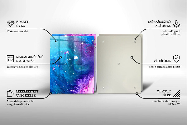 Skärbräda glas Abstraktion bläck