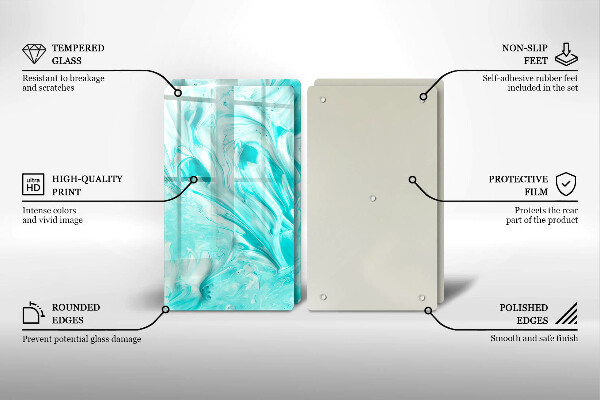 Skärbräda glas Abstraktionsfärger