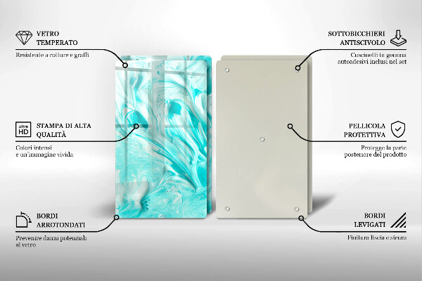 Skärbräda glas Abstraktionsfärger