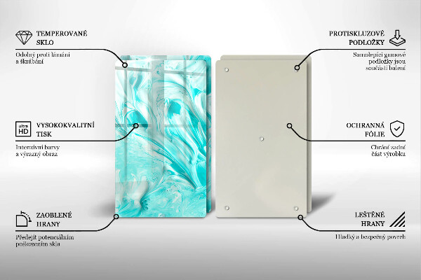 Skärbräda glas Abstraktionsfärger