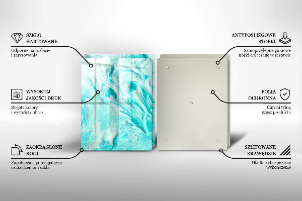 Skärbräda glas Abstraktionsfärger