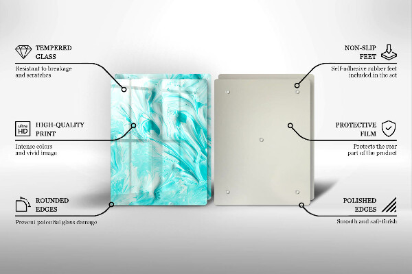 Skärbräda glas Abstraktionsfärger