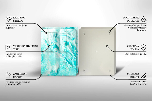 Skärbräda glas Abstraktionsfärger