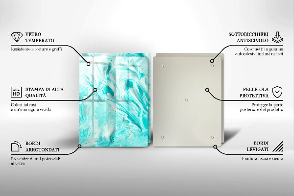 Skärbräda glas Abstraktionsfärger