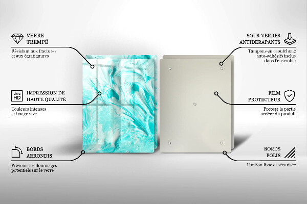 Skärbräda glas Abstraktionsfärger