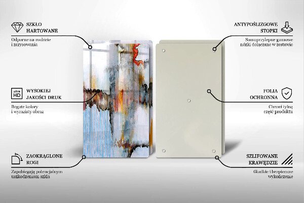 Skärbräda glas Abstraktionsfärger