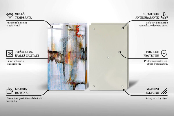 Skärbräda glas Abstraktionsfärger