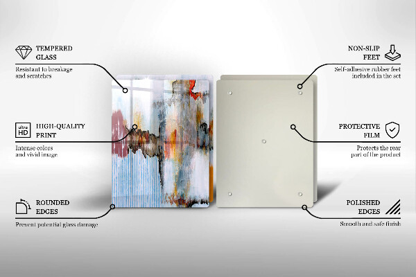 Skärbräda glas Abstraktionsfärger