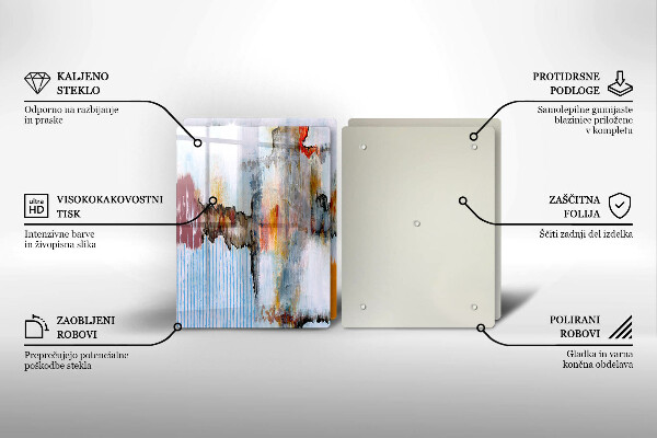Skärbräda glas Abstraktionsfärger