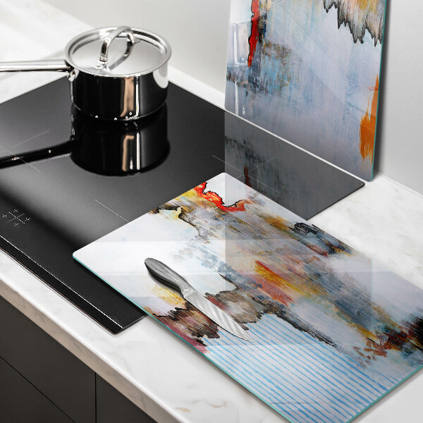 Skärbräda glas Abstraktionsfärger