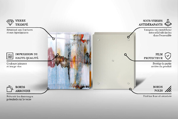 Skärbräda glas Abstraktionsfärger