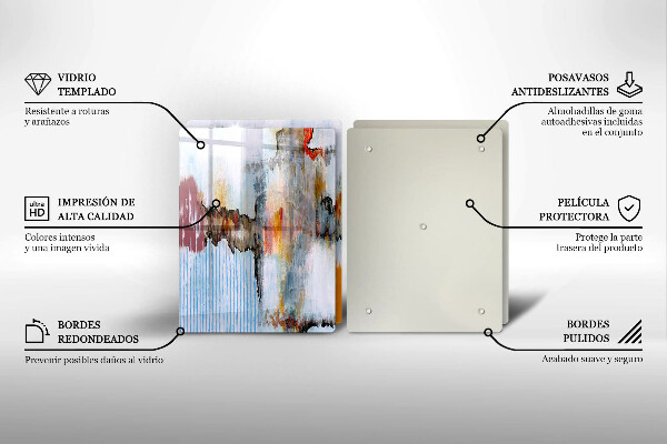 Skärbräda glas Abstraktionsfärger