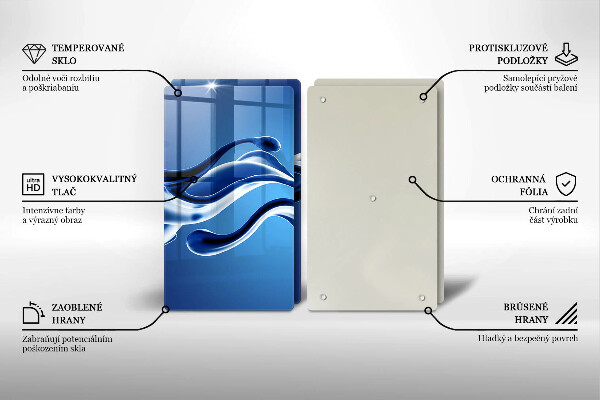 Skärbräda glas Vätskeabstraktion