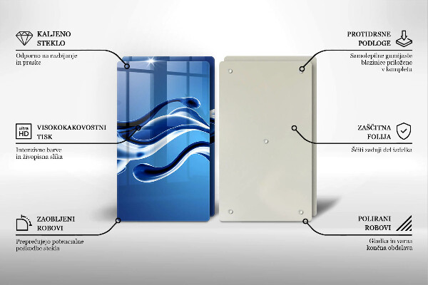 Skärbräda glas Vätskeabstraktion