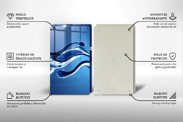 Skärbräda glas Vätskeabstraktion